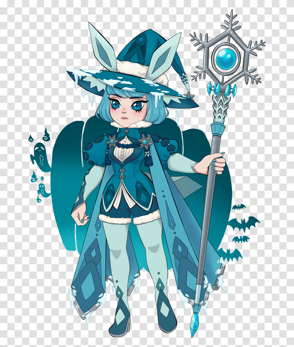 Image Glaceon Witch, Person, Comics, Book, Weapon Transparent Png