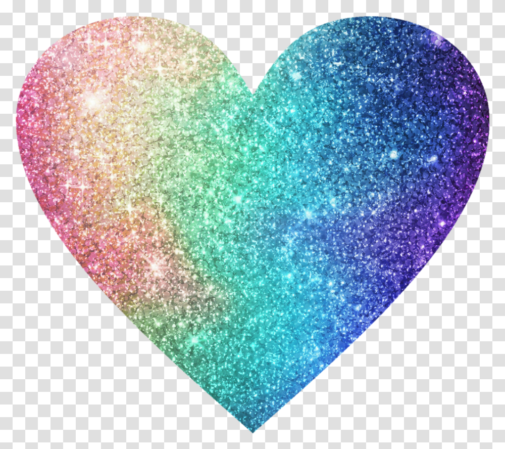 Image Heart Rainbow Glitter Color Glitter Rainbow Heart Background, Light, Rug, Plectrum Transparent Png