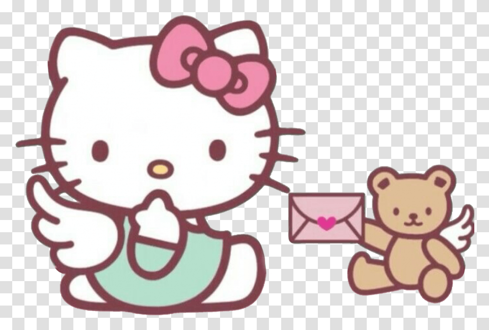 Image Hello Kitty Logo Pink, Label, Birthday Cake, Dessert Transparent Png