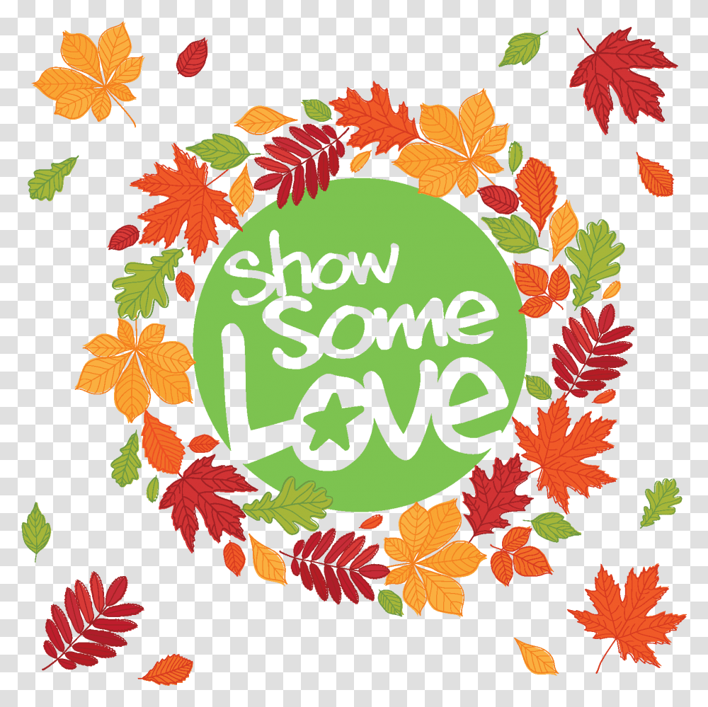 Image Icon Fall Leaves Cfc Show Some Love Logo Clipart Christmas Show Some Love, Leaf, Plant, Graphics, Floral Design Transparent Png