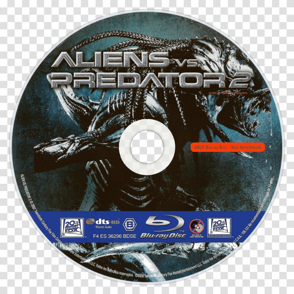 Image Id Alien Vs Depredador Requiem Blu Ray, Disk, Dvd Transparent Png