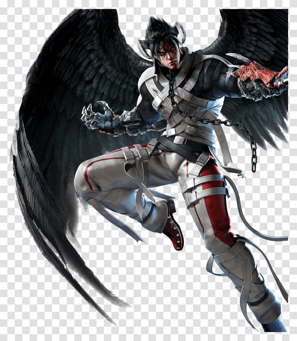 Image Id Devil Jin Kazama Tekken, Person, Batman, Figurine Transparent Png
