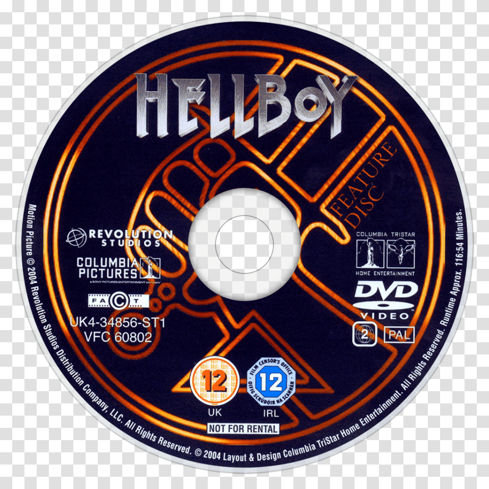 Image Id Hellboy Dvd Cover, Disk Transparent Png