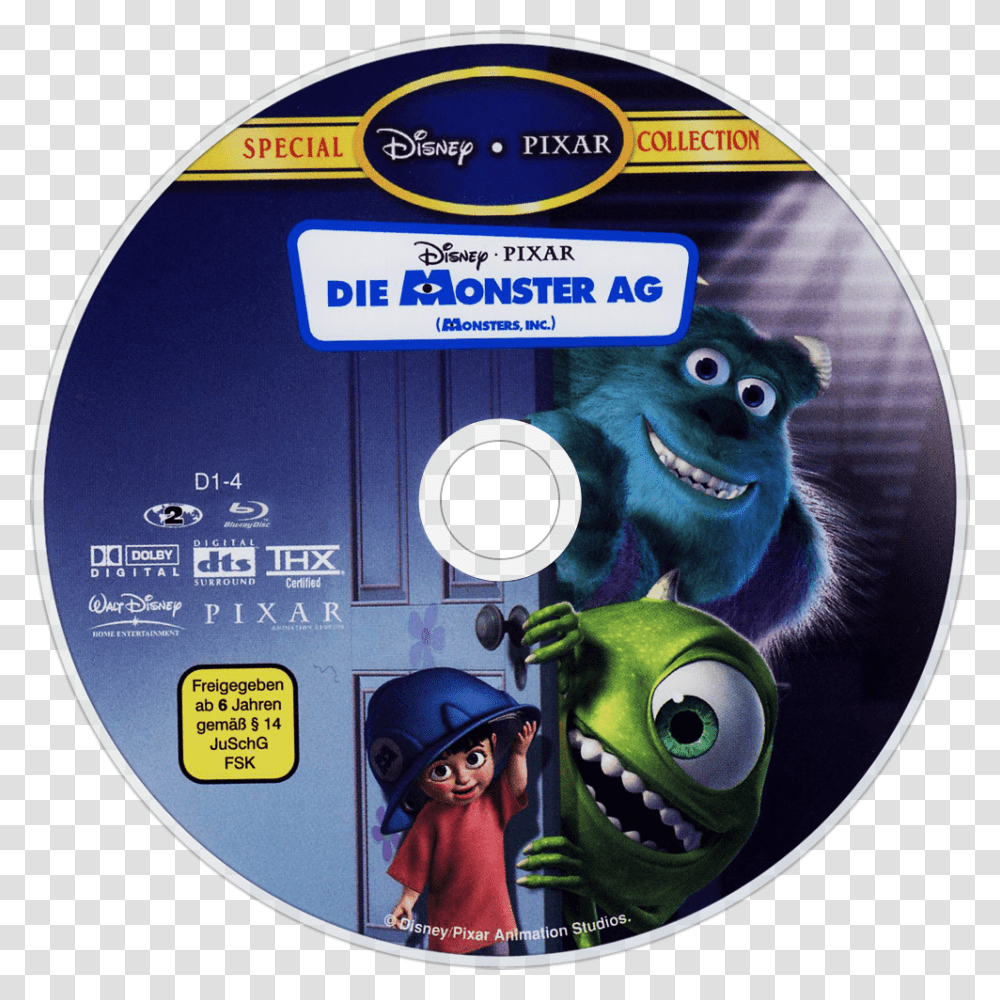 Image Id Monsters Inc 2001 Dvd, Disk, Helmet, Apparel Transparent Png