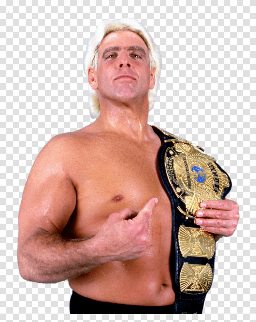 Image Id Ric Flair Wwe Champion, Person, Human, Gold, Sport Transparent Png