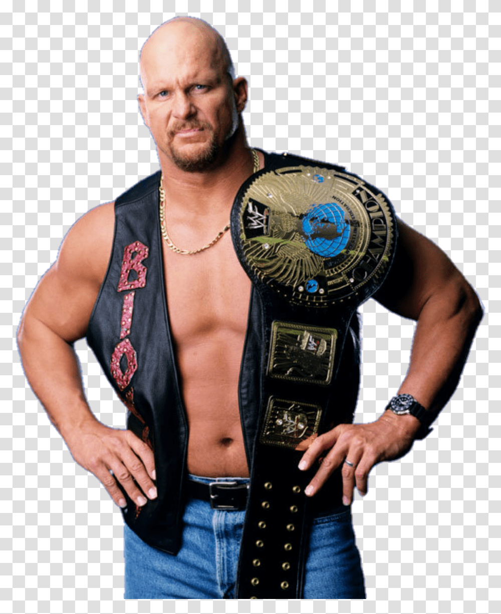 Image Id Stone Cold Wwe Champion, Person, Human, Buckle, Skin Transparent Png