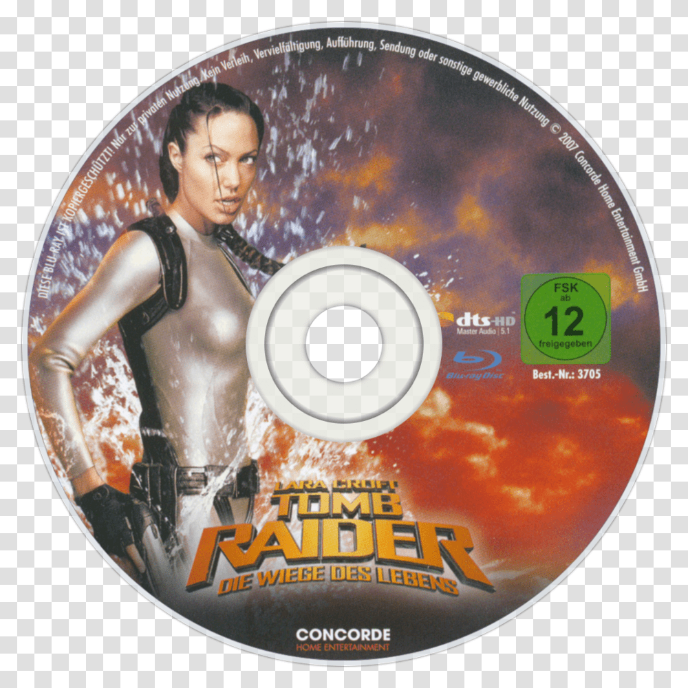 Image Id Tomb Raider The Cradle Of Life Dvd Cover, Disk, Person, Human Transparent Png