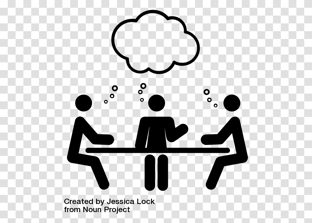 Image Illustration Of People At A Table Working Together Group Work Clipart Black And White, Gray, World Of Warcraft Transparent Png