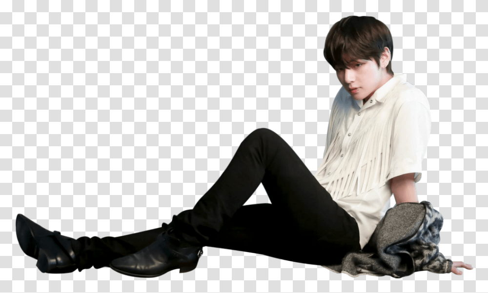 Image In Bts Collection By Noor Lightwood Bts Sitting, Shoe, Footwear, Clothing, Person Transparent Png
