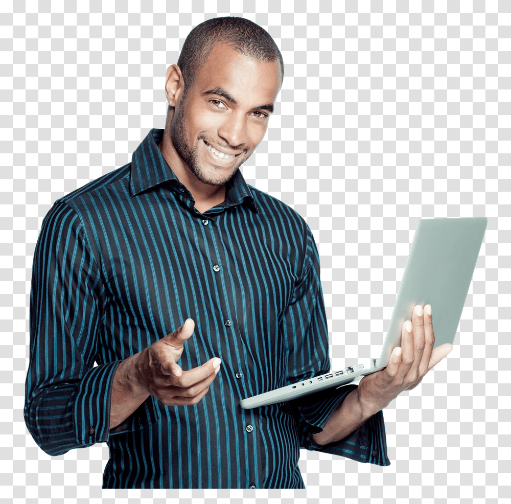 Image Is Not Available Black Man On Computer, Person, Human, Apparel Transparent Png