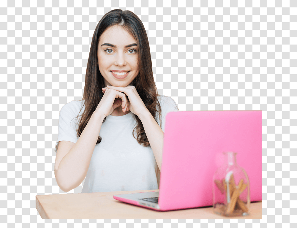 Image Is Not Available Girl, Pc, Computer, Electronics, Laptop Transparent Png