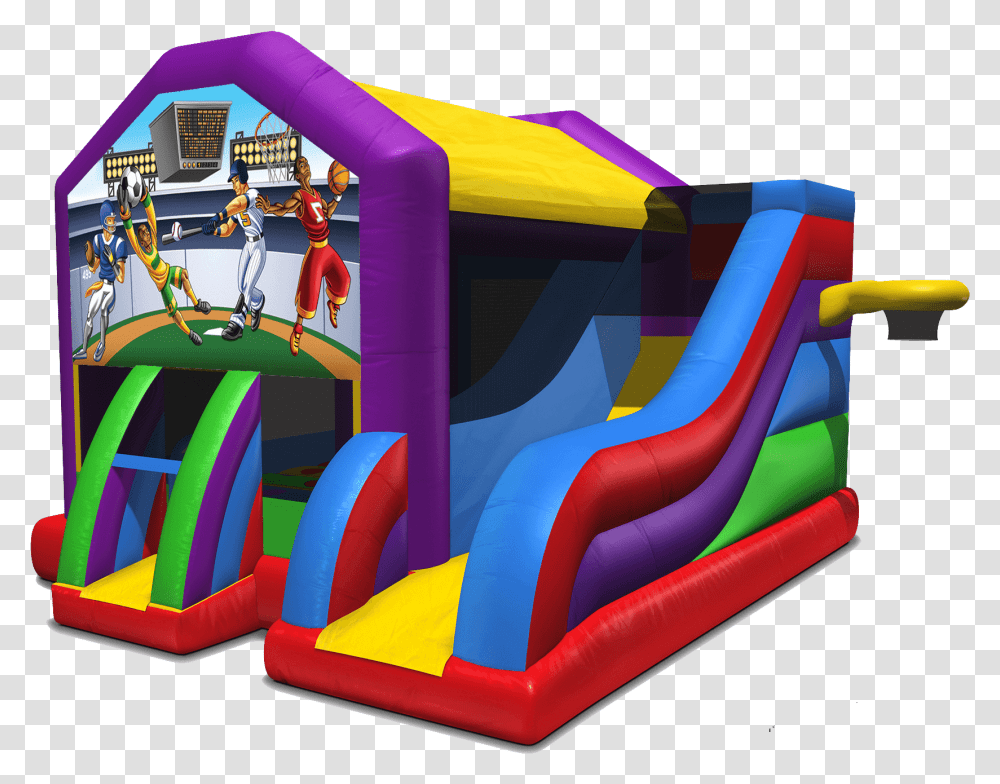 Image Is Not Available Inflatable Castle, Person, Human, Crib, Furniture Transparent Png