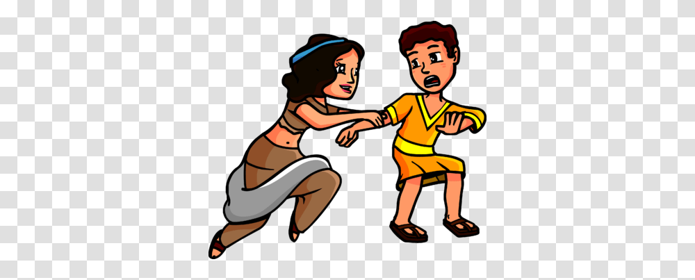 Image Joseph Fleeing Potiphars Wife, Person, People, Hand Transparent Png