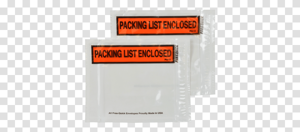 Image Label Packing List Envelopes Transparent Png