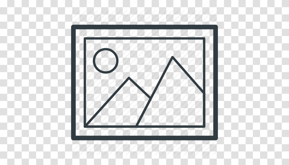 Image Landscape Mountain Picture Scenery Sun Icon, Triangle, Plot, Label Transparent Png