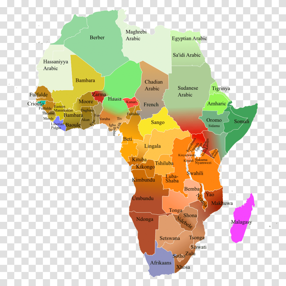 Image Languages Of Africa Map Seahili, Diagram, Atlas, Plot Transparent Png