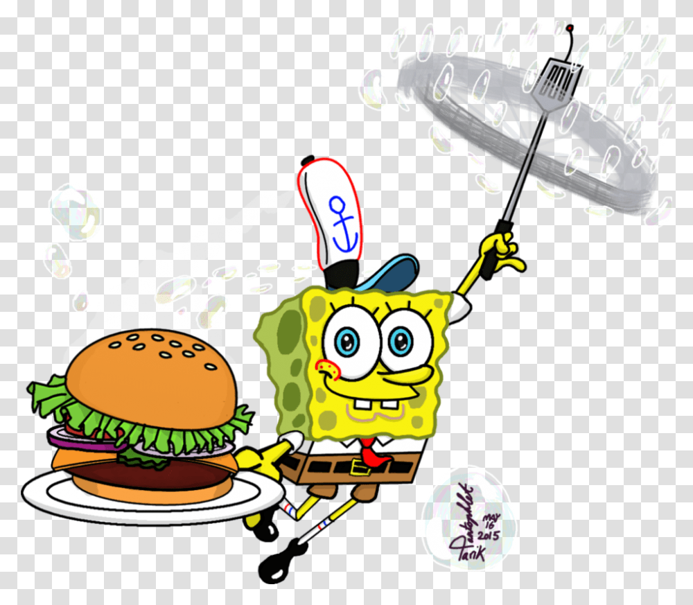 Image Library Download Anyone Remastered By Tartoon Spongebob Krabby Patty, Burger, Food, Advertisement Transparent Png