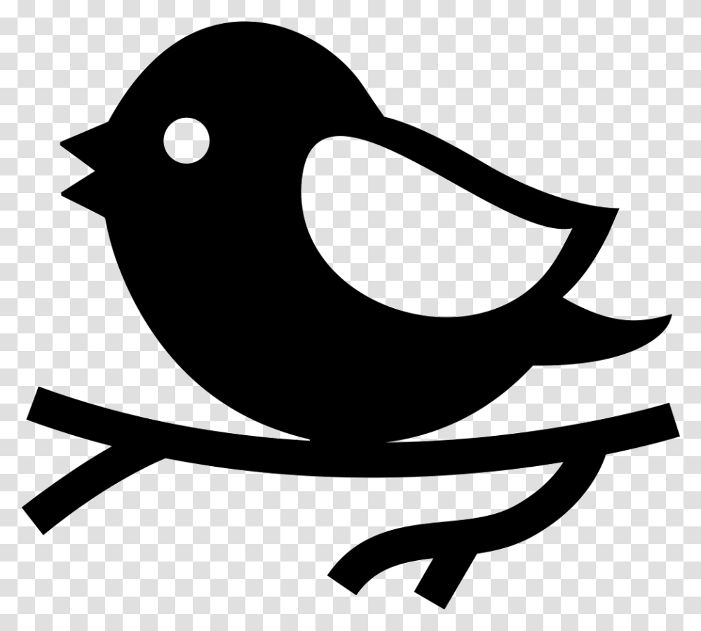 Image Library Library Bird On Icon Svg Bird, Stencil, Animal, Magpie, Silhouette Transparent Png