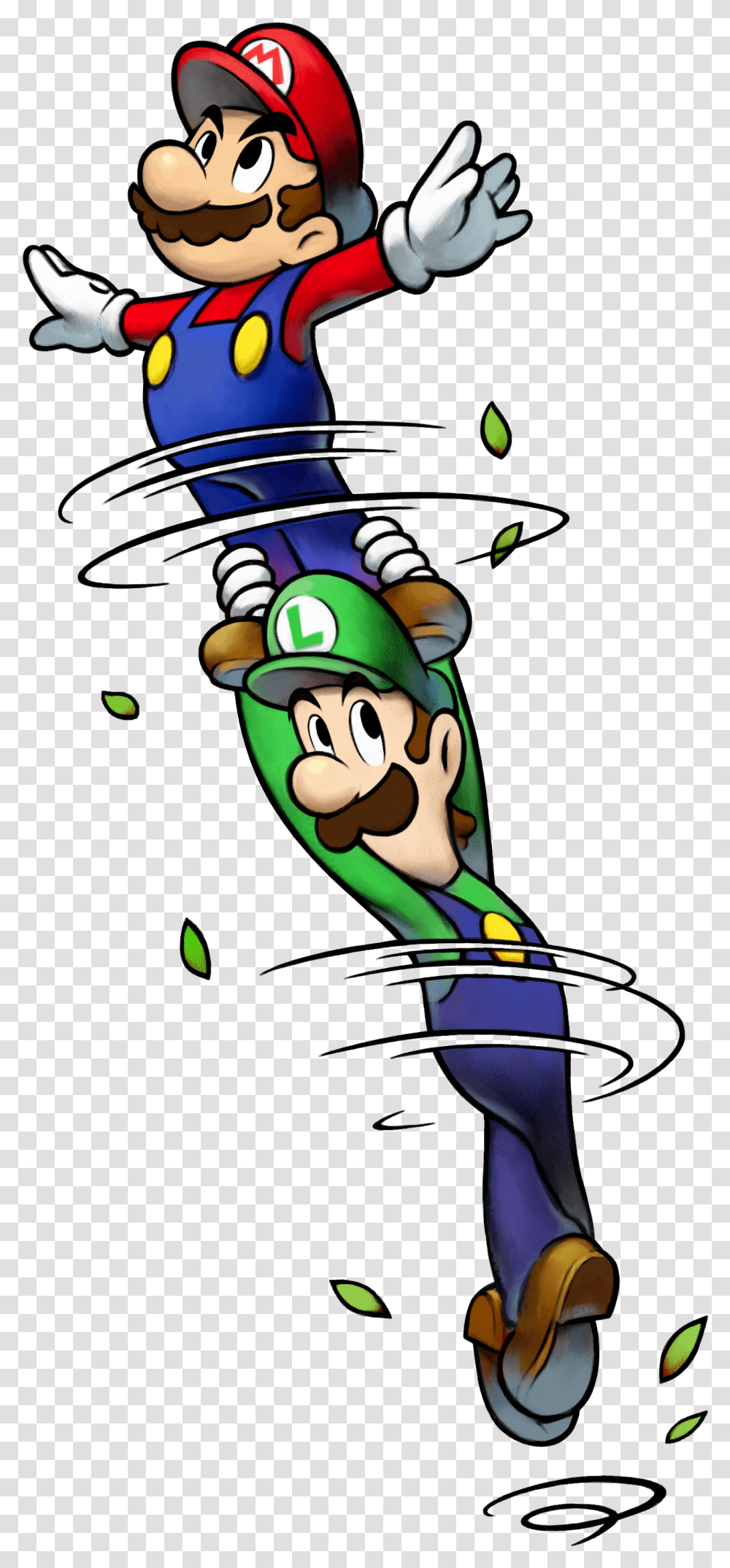 Image Mario And Luigi Spin Jump, Super Mario, Elf Transparent Png