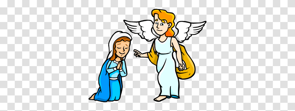 Image Mary And Gabriel Image, Angel, Archangel, Helmet Transparent Png