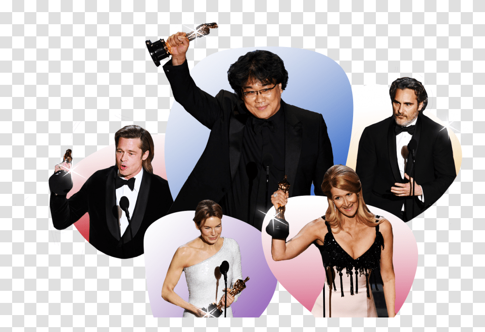 Image May Contain Brad Pitt Laura Dern Human Person Oscar Winners 2020, Performer, Fashion, Guitar Transparent Png