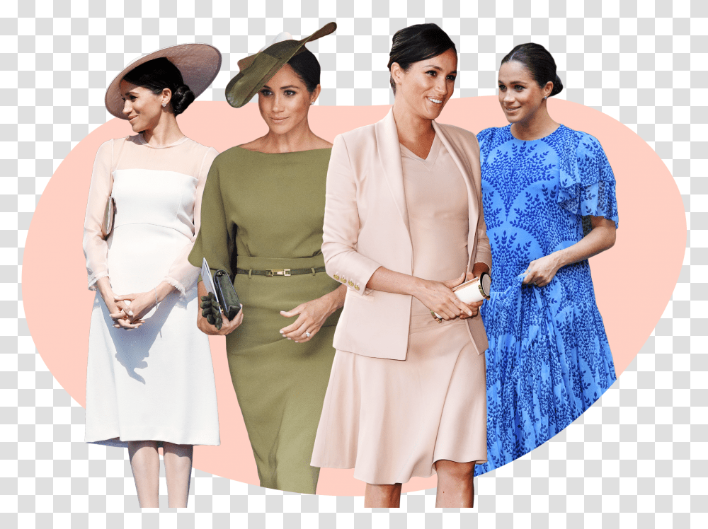 Image May Contain Clothing Apparel Human Person Meghan Lady, Sleeve, Evening Dress, Robe, Gown Transparent Png
