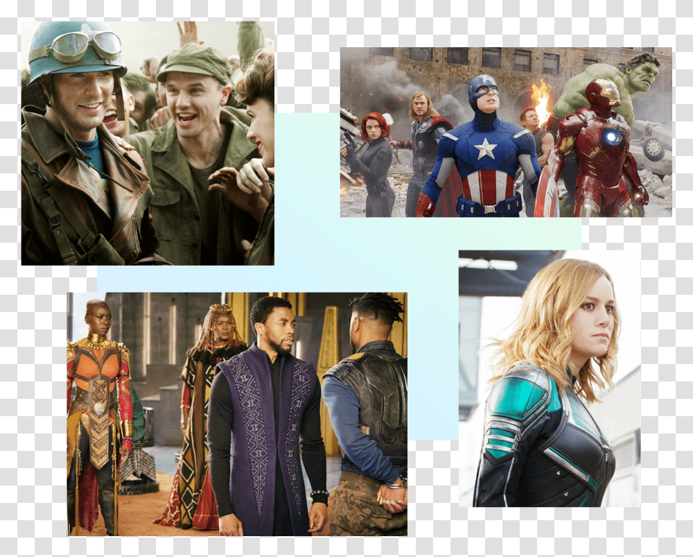 Image May Contain Human Person Clothing Apparel Advertisement Marvel Movie, Helmet, Collage, Poster, Costume Transparent Png