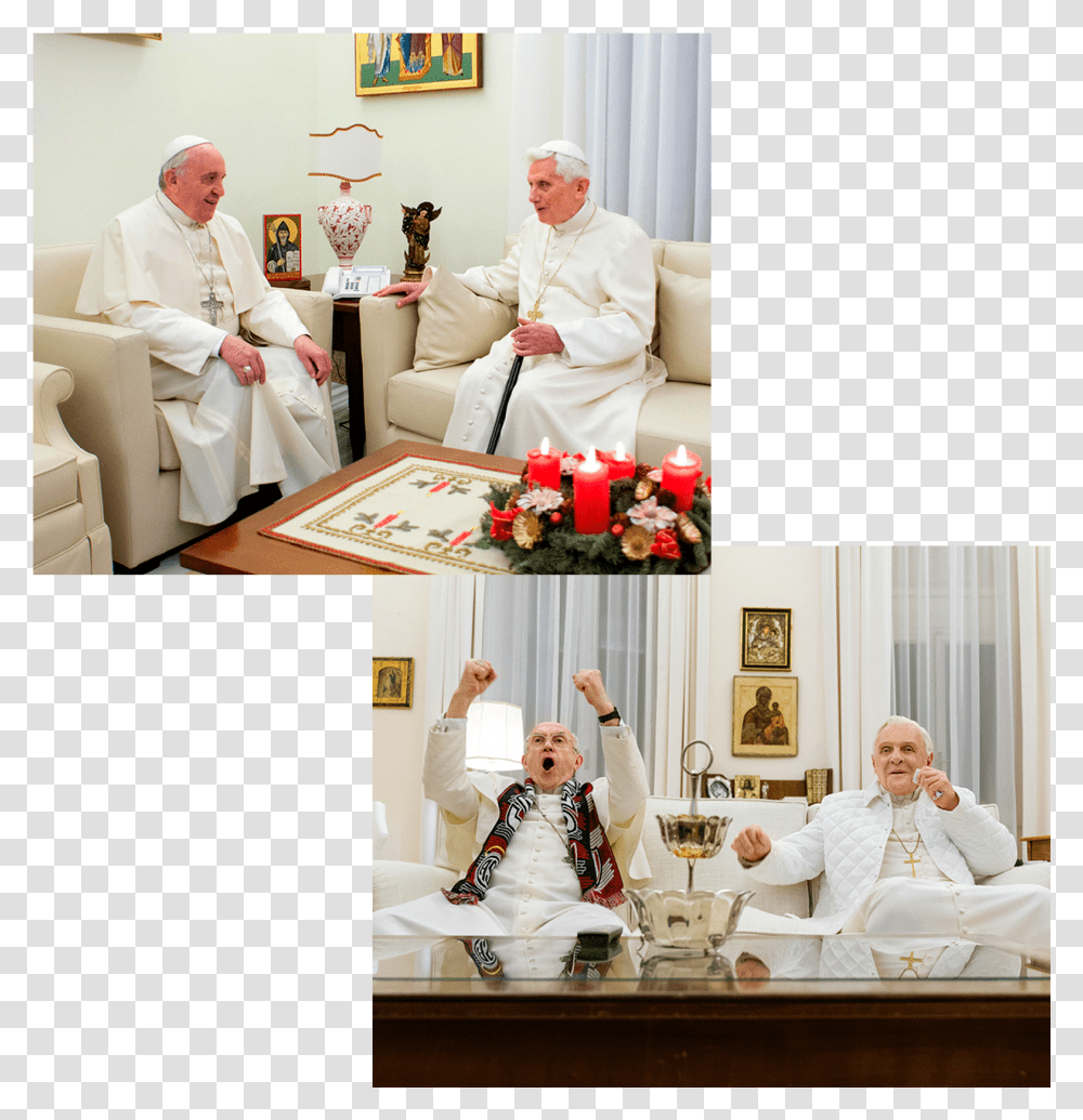 Image May Contain Pope Benedict Xvi Human Person Priest Two Popes Real Life, Bishop, Flower, Plant, Blossom Transparent Png
