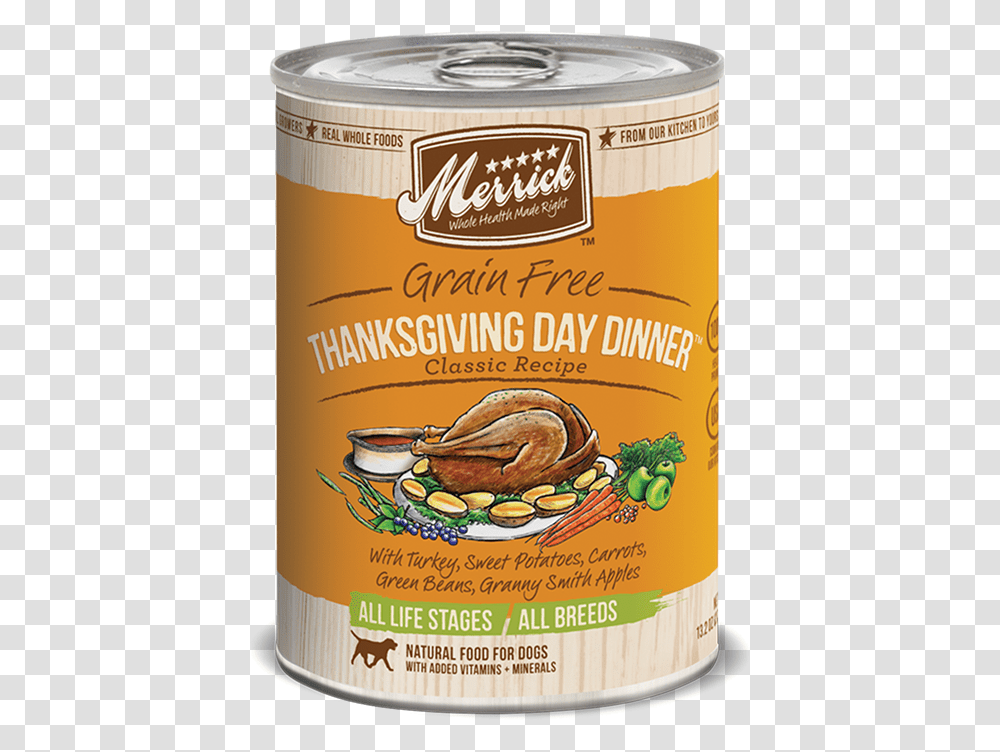 Image Merrick Thanksgiving Day Dinner Dog Food, Tin, Can, Canned Goods, Aluminium Transparent Png
