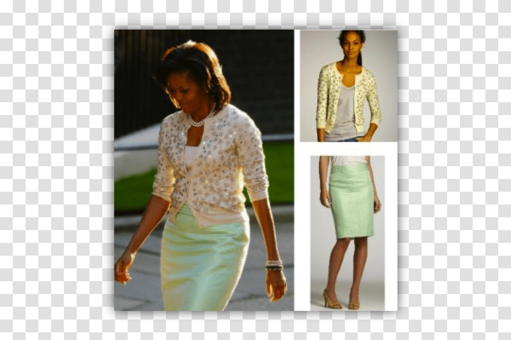 Image Michelle Obama J Crew, Apparel, Female, Person Transparent Png