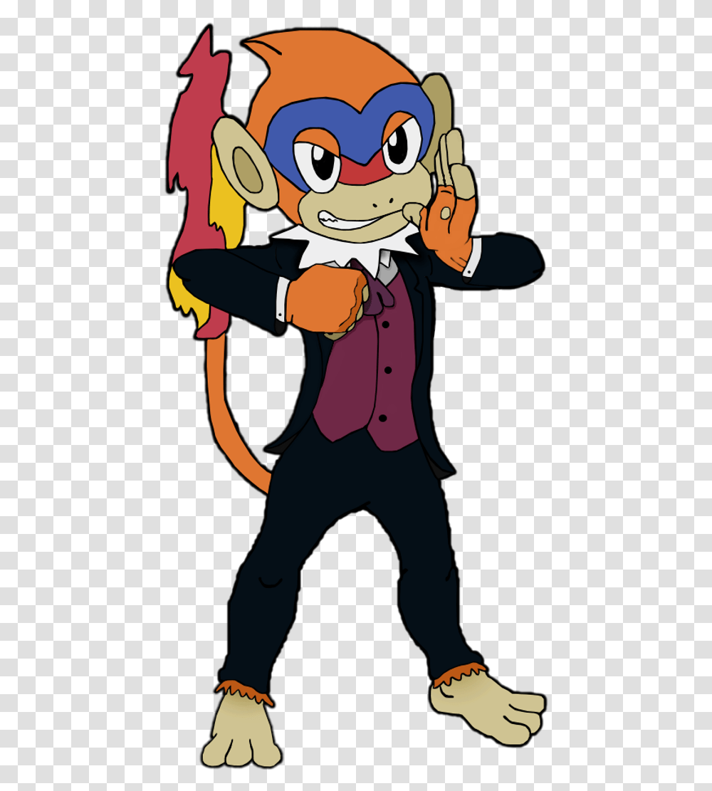 Image Monferno Peter In S Suit Bg Tarzar Pokemon, Person, Human, Performer, Bird Transparent Png