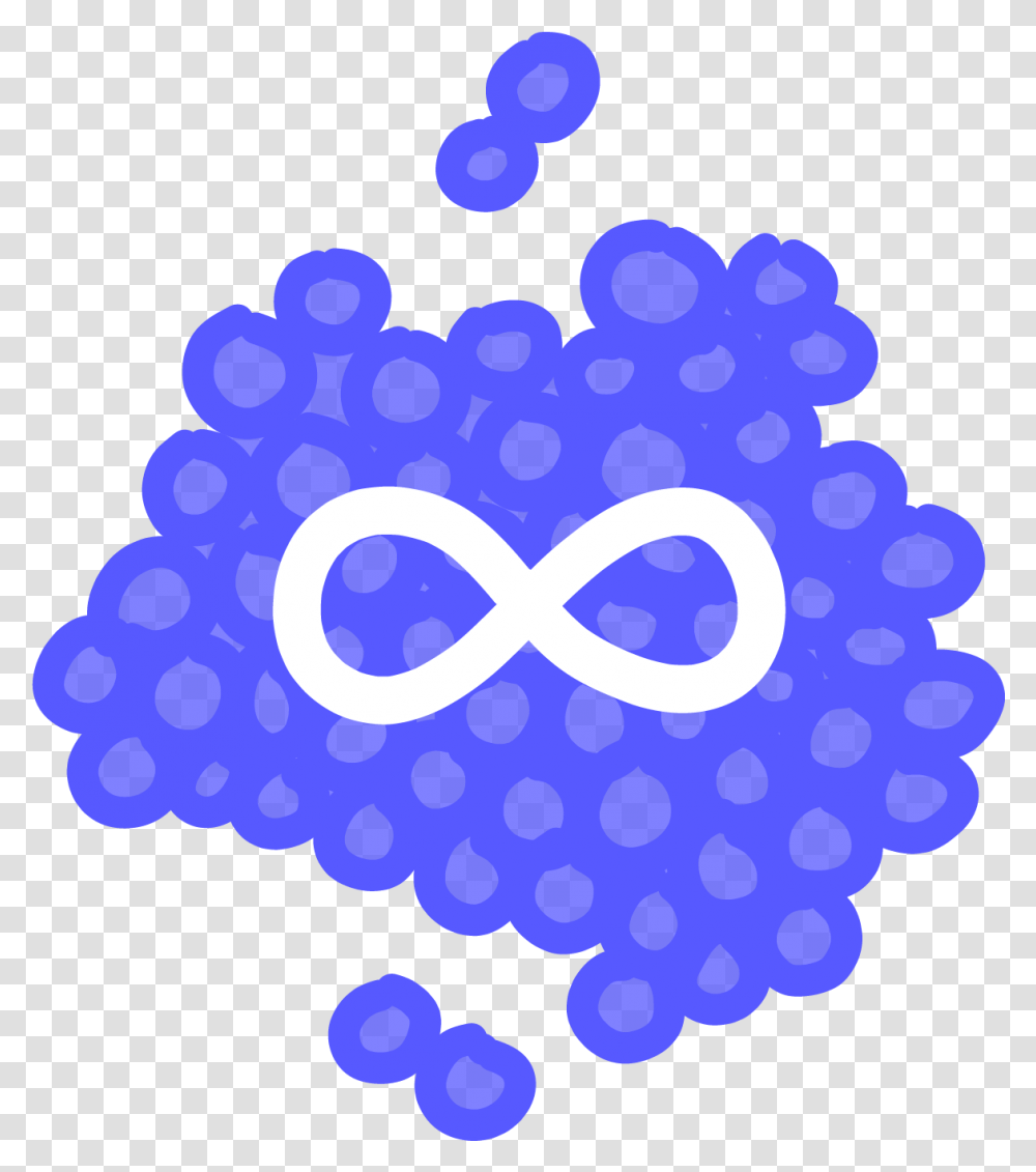 Image Of A Blue Cancerous Cell With A White Infinity Circle, Stencil, Plant, Flower, Blossom Transparent Png