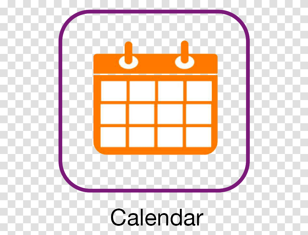 Image Of A Calendar Inside Purple Outlined Box Ms Calendrio Transparent Png