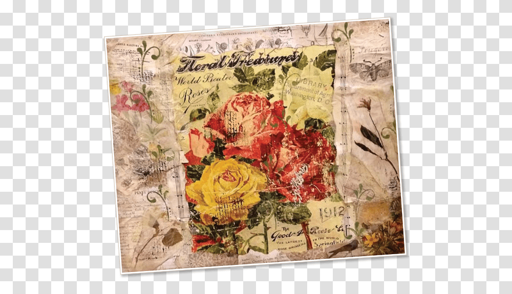 Image Of A Collage Garden Roses, Envelope, Poster, Advertisement, Mail Transparent Png