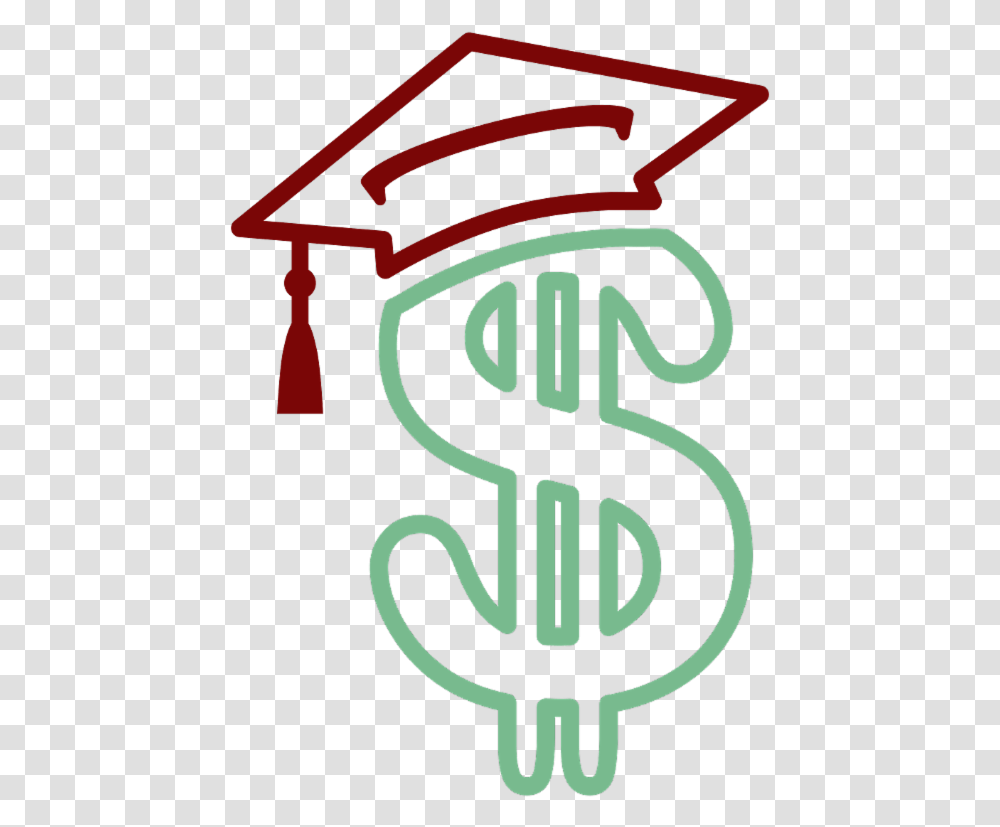 Image Of A Dollar Sign Wearing A Graduation Hat Student Loan, Alphabet, Poster, Advertisement Transparent Png