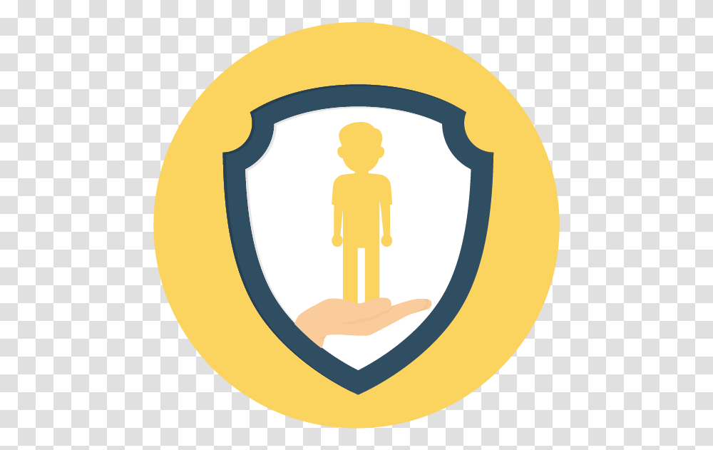 Image Of A Person Silhouette Set Within A Shield Circle, Logo, Trademark, Armor Transparent Png