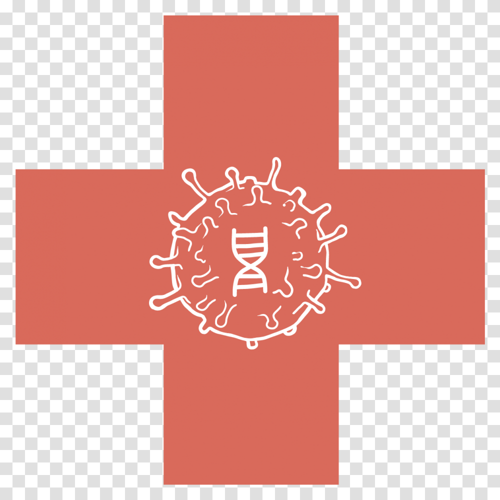 Image Of A Spherical Virus Containing A Dna Graphic Design, Logo, Trademark, First Aid Transparent Png