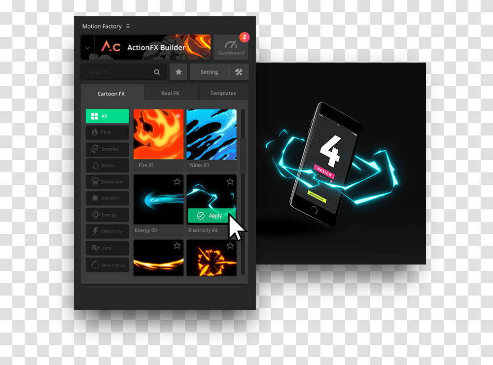 Image Of Actionfx Tutorial Ui Motion Factory After Effects, Mobile Phone, Electronics, Cell Phone Transparent Png