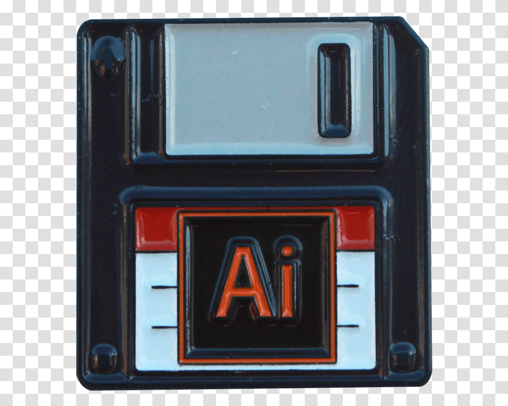 Image Of Adobe Illustrator Floppy Disk Enamel Pin Gadget, Interior Design, Word, Train Transparent Png