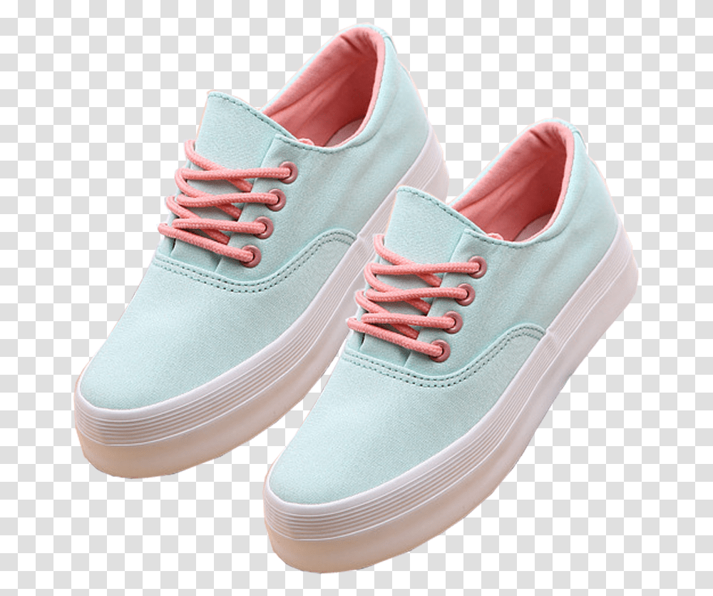 Image Of Baby Blue And Pink Aesthetic Sneakers Baby Blue Aesthetic Pngs, Shoe, Footwear, Apparel Transparent Png