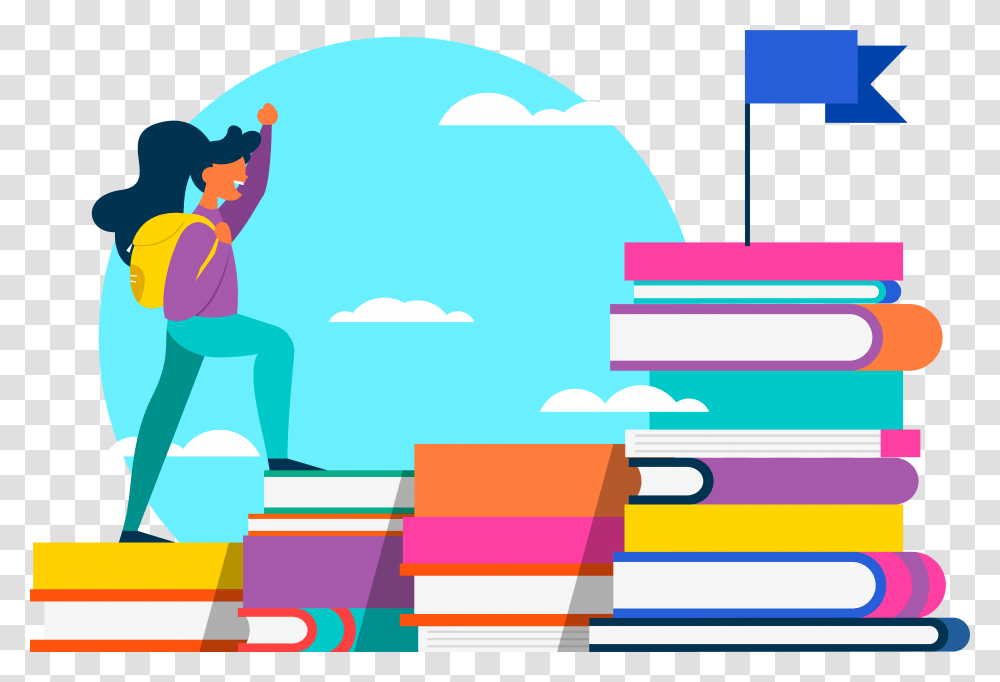 Image Of Back To School Logo Climbing Books, Poster, Advertisement Transparent Png