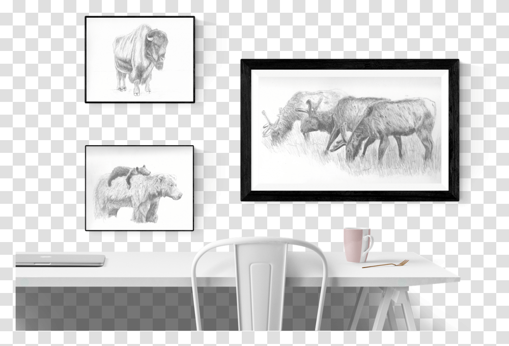 Image Of Big Horned Sheep African Elephant, Nature, Outdoors, Furniture, Table Transparent Png