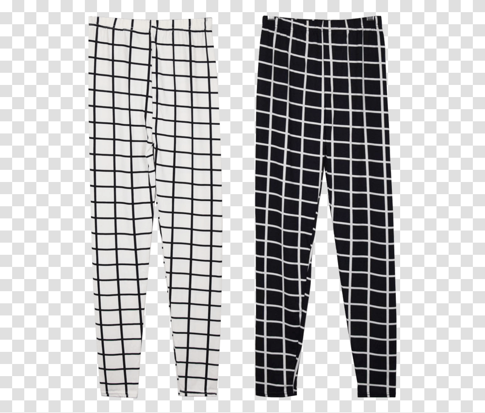 Image Of Black Amp White Grid Leggings, Apparel, Pants, Long Sleeve Transparent Png