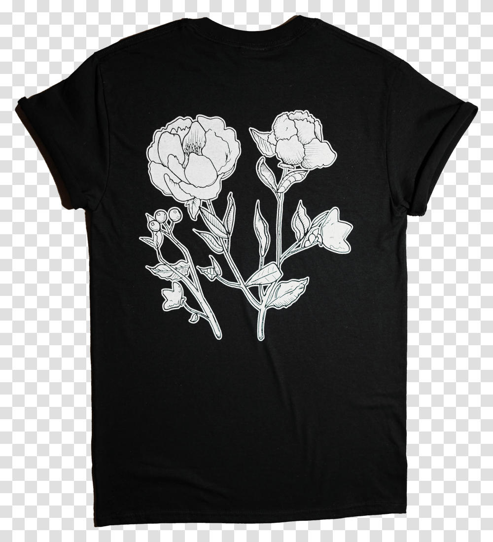 Image Of Black Floral Print Spooky Print X Active Shirt Transparent Png