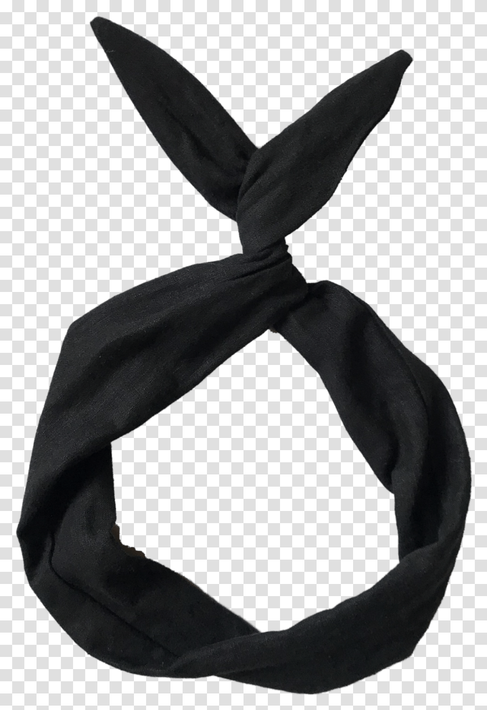 Image Of Black Linen Wire Headband Scarf, Apparel, Person, Human Transparent Png
