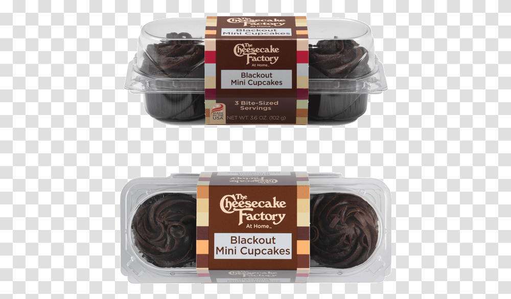 Image Of Blackout Mini Cupcake 3 Pack From The Side Cheesecake Factory Vanilla Bean Cupcake, Chocolate, Dessert, Food, Wool Transparent Png