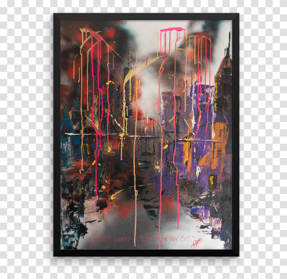 Image Of Blood Sweat Amp Tears New York City Modern Art, Canvas, Painting, LCD Screen, Monitor Transparent Png