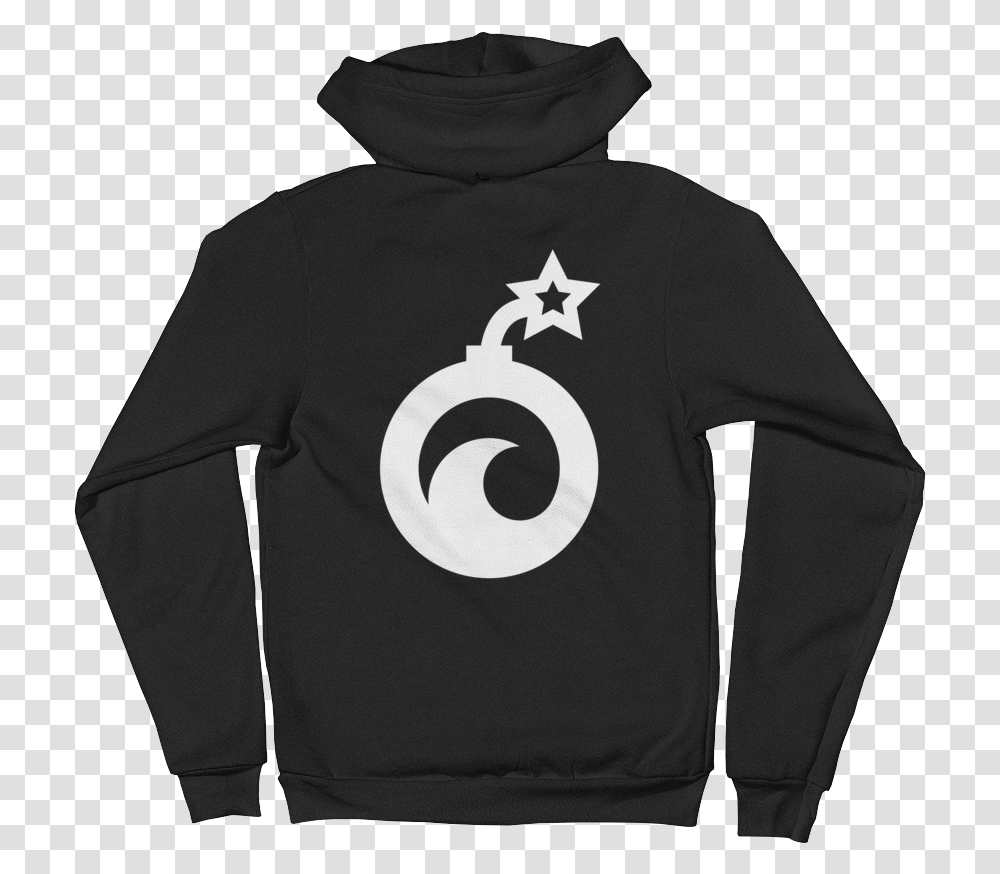 Image Of Bomb Logo Black Hoodie Hoodie, Apparel, Sweatshirt, Sweater Transparent Png