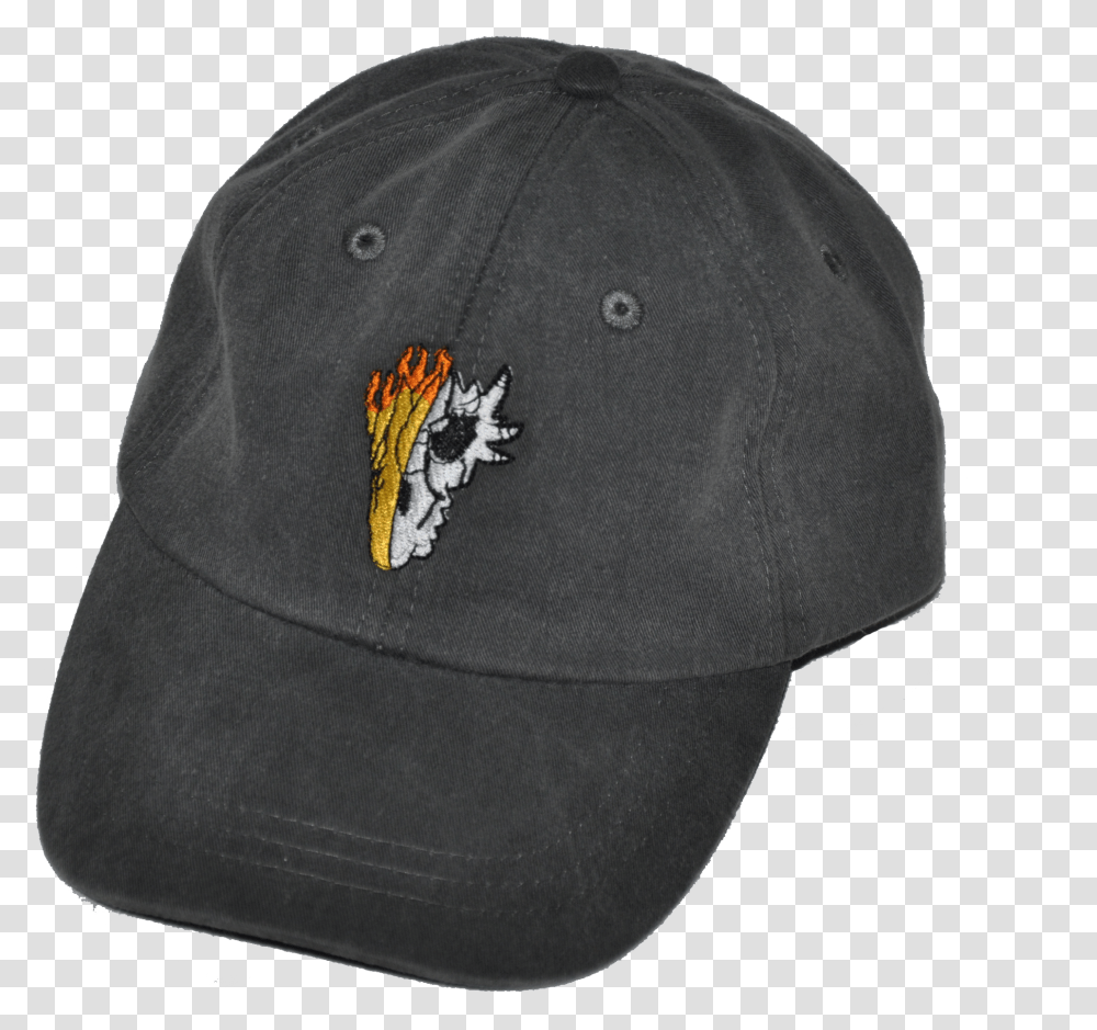 Image Of Burning Demonio Cap Charcoal Download, Apparel, Baseball Cap, Hat Transparent Png