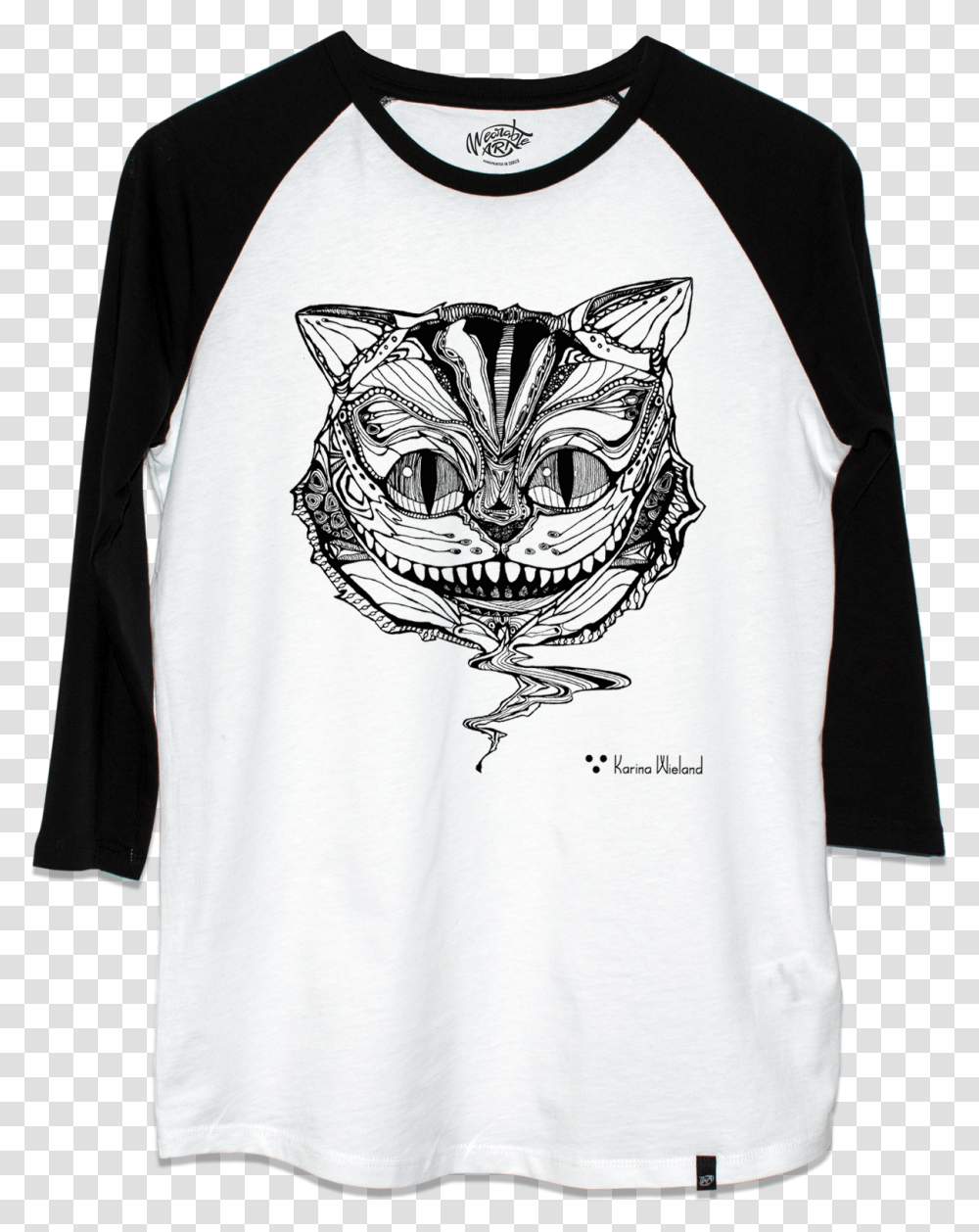 Image Of Cheshire Cat Long Sleeved T Shirt, Apparel, Sweatshirt, Sweater Transparent Png
